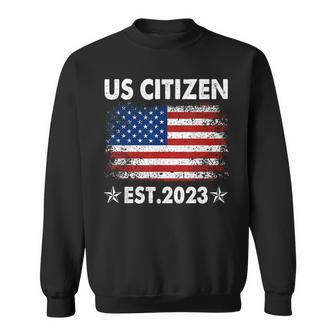 New Us Citizen Est 2023 American Immigrant Citizenship Sweatshirt - Monsterry