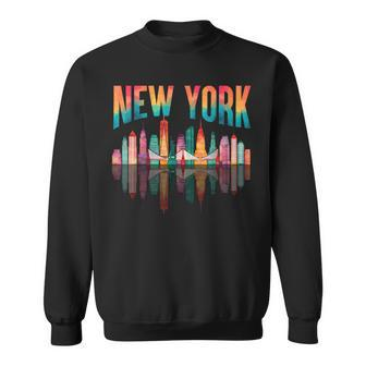New York City Manhattan Nyc Retro 70S 80S Skyline Ny City Sweatshirt - Thegiftio UK
