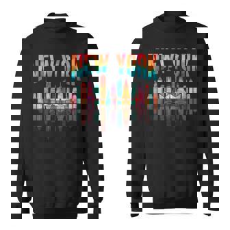 New York City Manhattan Nyc Retro 70S 80S Skyline Ny City Sweatshirt - Thegiftio UK