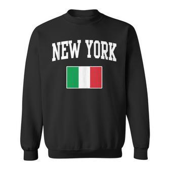 New York Italian Flag Italia Italy Italiano Family Heritage Sweatshirt | Mazezy