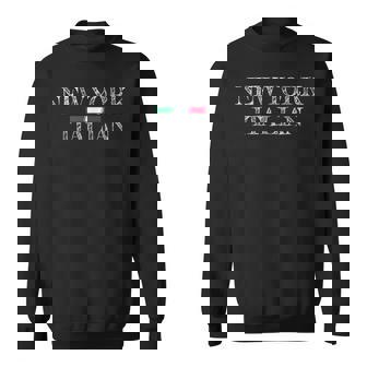 New York Italian Flag T Sweatshirt | Mazezy