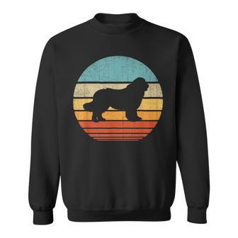 Newfoundland Newfie Retro Vintage 60S 70S Sunset Dog Lovers Sweatshirt | Mazezy