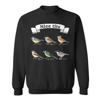 Nice Tits | Bird Watching Gift For Birder & Ornithology Fan Bird Watching Funny Gifts Sweatshirt | Mazezy UK