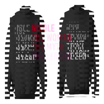 Nicole The Woman Myth Legend Personalized Name Birthday Gift Sweatshirt | Mazezy