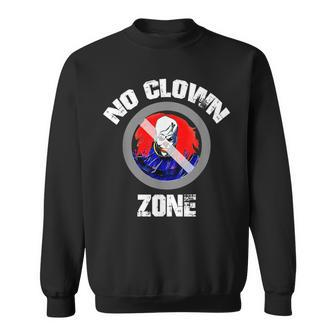 No Clown Zone Scary Clown Sweatshirt | Mazezy