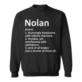 Nolan Definition Personalized Name Funny Birthday Gift Idea Sweatshirt | Mazezy