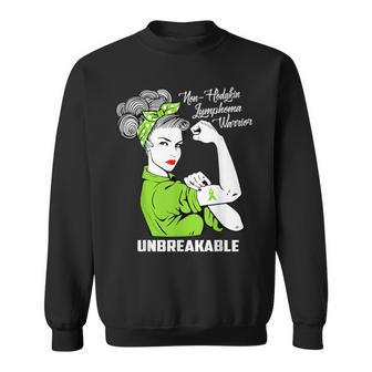 Non-Hodgkin Lymphoma Warrior Unbreakable Awareness Sweatshirt | Mazezy