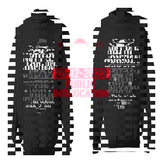 North Pole Correctional Public Intoxication Family Christmas Sweatshirt - Thegiftio