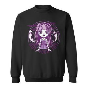 Not Your Toy Scary Creepy Doll Sweatshirt | Mazezy