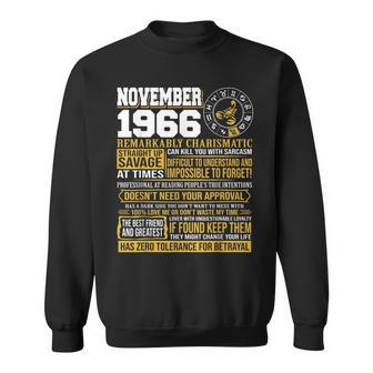 November Birthday Born November Scorpio 1966 Sweatshirt | Mazezy