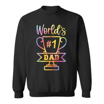 Number 1 Dad Fathers Day Funny Gifts For Dad Sweatshirt - Seseable