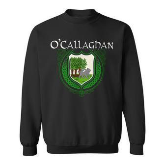 Ocallaghan Surname Irish Last Name Family Crest Funny Last Name Designs Funny Gifts Sweatshirt | Mazezy