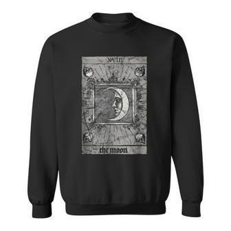 Occult The Moon Tarot Card Vintage Esoteric Horror Tarot Sweatshirt | Mazezy DE