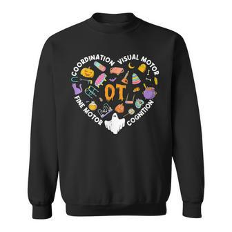Occupational Therapy Coordination Halloween Heart Spooky Ot Sweatshirt - Monsterry