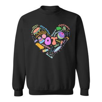 Occupational Therapy Ot Therapist Heart Inspire Ot Month Sweatshirt - Seseable