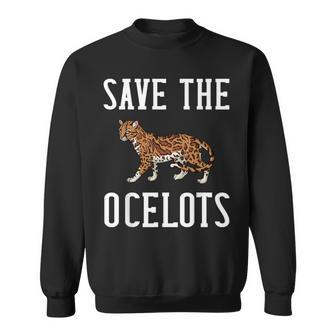 Ocelot Animal Cute Wild Cat Sweatshirt | Mazezy