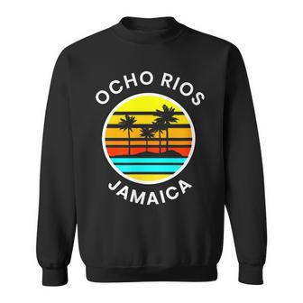 Ocho Rios Jamaica Vacation Sunset Palm Trees Sweatshirt | Mazezy