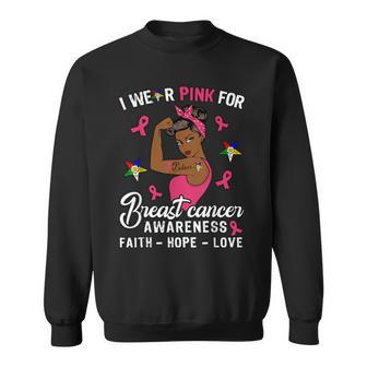Oes Faith Hope Love Wear Pink For Breast Cancer Awareness Sweatshirt - Thegiftio UK