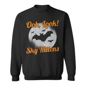 Oh Look Sky Kittens Bat Halloween Bats Halloween Bats Sweatshirt | Mazezy
