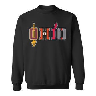 Ohio Sports Fans Cleveland And Columbus Vintage Gift Sweatshirt | Mazezy