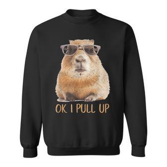 Ok I Pull Up Capybara Gifts For Capybara Lovers Funny Gifts Sweatshirt | Mazezy