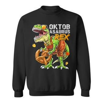 Oktoberfest Dinosaur Lederhosen Bavarian Costume Sweatshirt | Mazezy UK
