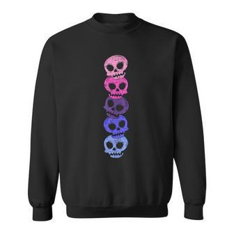 Omnisexual Goth Skull Pile Lgbt Pride Month Sweatshirt | Mazezy