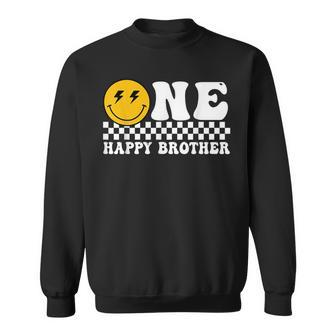 One Happy Dude Brother 1St Birthday Family Matching Sweatshirt - Seseable