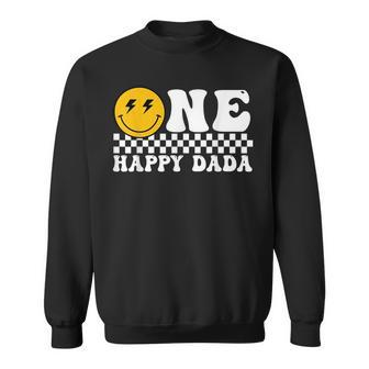 One Happy Dude Dada 1St Birthday Family Matching Sweatshirt - Seseable