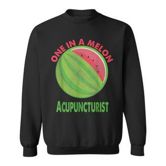 One In A Melon Acupuncturist Watermelon Retirement Sweatshirt | Mazezy
