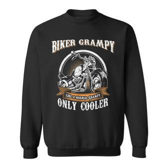 Only Cool Grampy Rides Motorcycles T Rider Gift Sweatshirt | Mazezy