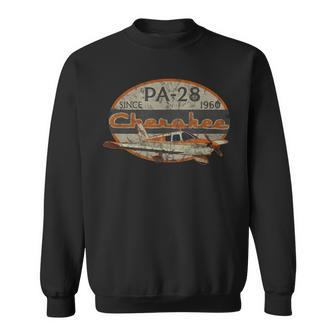 Pa-28 Cherokee Airplane Since 1960 Retro Vintage Pilot Sweatshirt | Mazezy