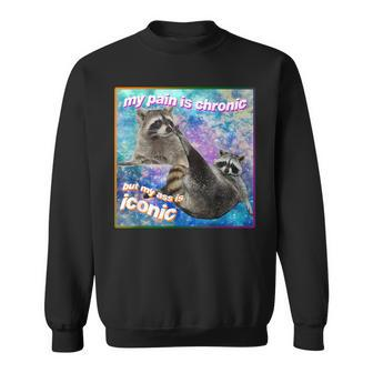 My Pain Is Chronic But My Ass Is Iconic Opossums Lover Sweatshirt - Seseable