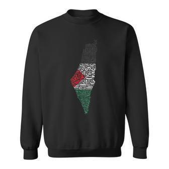 Palestine Free Palestine In Arabic Free Gaza Palestine Flag Sweatshirt - Monsterry
