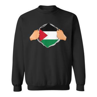Palestine Super Hero Palestinian Heritage Sweatshirt - Seseable