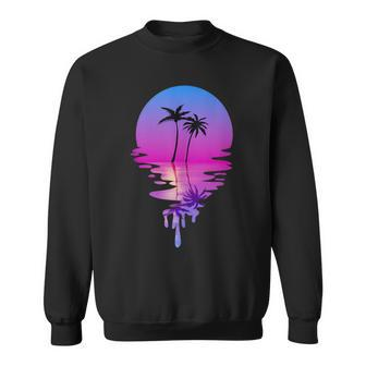 Palm Trees Retro Vintage Sunset Palm Trees Summer Sweatshirt | Mazezy