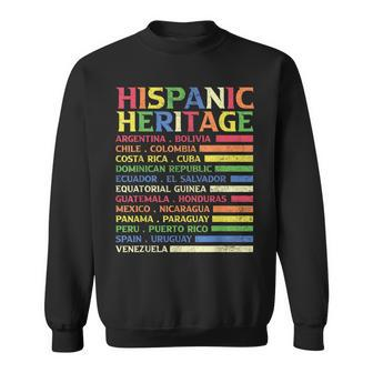 Hispanic Heritage Month 2023 National Latino Countries Flag Sweatshirt - Monsterry
