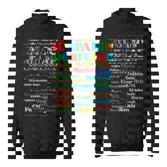 Hispanic Heritage Month 2023 National Latino Countries Flag Sweatshirt - Thegiftio