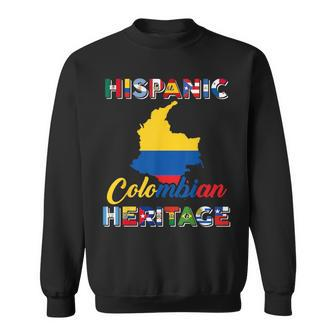 Hispanic Heritage Month Colombian Colombia Flag Pride Sweatshirt - Seseable