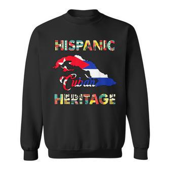 Hispanic Heritage Month Cuba Cubanita Cuban Flag Sweatshirt - Seseable