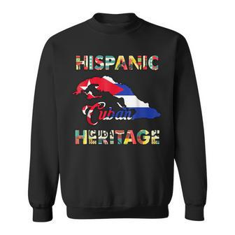 Hispanic Heritage Month Cuban Cuba Flag Sweatshirt - Seseable