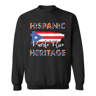 Hispanic Heritage Month Puerto Rico Rican Flag Boricua Sweatshirt - Monsterry