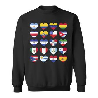 Hispanic Heritage Month Spanish-Speaking Countries Flags Sweatshirt - Monsterry