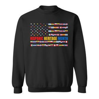 Hispanic Heritage Month Usa American Flag National Latino Sweatshirt - Seseable