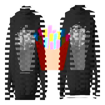 Pansexual Lgbtq Potato French Fries Gay Pride Sweatshirt | Mazezy