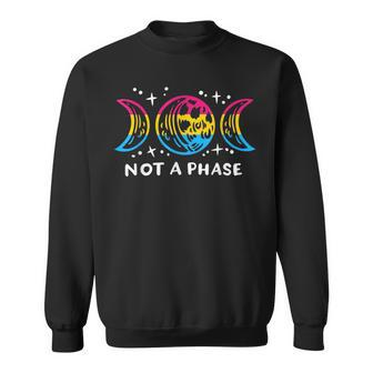 Pansexual Pride Funny Not A Phase Lunar Moon Omnisexual Lgbt Sweatshirt | Mazezy CA