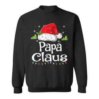 Papa Claus Christmas Pajama Family Matching Xmas Sweatshirt | Mazezy