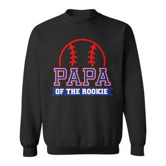 Papa Of Rookie 1St Birthday Baseball Theme Matching Party Sweatshirt | Mazezy CA