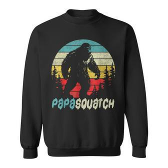 Papasquatch Fathers Day Bigfoot Sasquatch Papa Gifts Sweatshirt | Mazezy UK