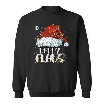Pappy Claus Christmas Santa Hat Matching Famiy Pajamas Group Sweatshirt - Monsterry